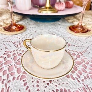 Iridescent Vintage Teacup and Saucer